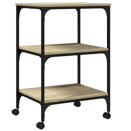 VidaXL Druckerschrank 3-schichtig 50x41x75 cm Holzwerkstoff Sonoma-Eiche