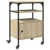 VidaXL Druckerschrank 3-schichtig 50x40x76 cm Holzwerkstoff Sonoma-Eiche