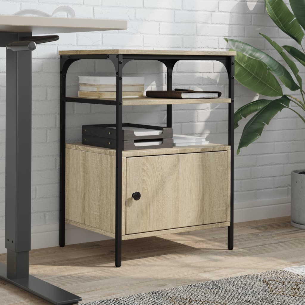 VidaXL Druckerschrank 3-schichtig 50x40x76 cm Holzwerkstoff Sonoma-Eiche