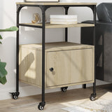 VidaXL Druckerschrank 3-schichtig 50x40x76 cm Holzwerkstoff Sonoma-Eiche