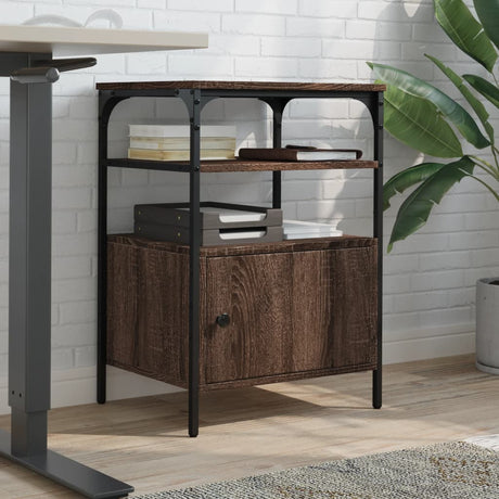 Vidaxx Druckerschrank 3-schichtig 50x40x76 cm lackiertes Holz Eiche braun