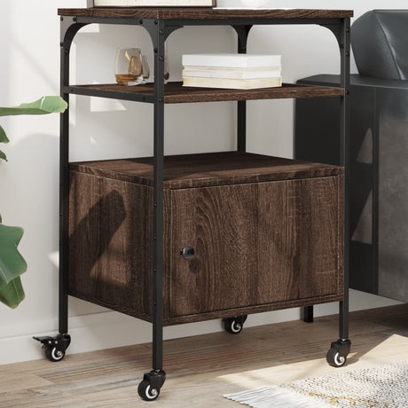 Vidaxx Druckerschrank 3-schichtig 50x40x76 cm lackiertes Holz Eiche braun