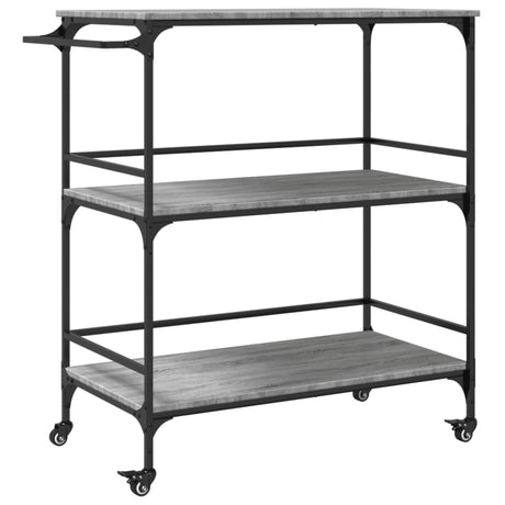 Vidaxl keukentrolley 100,5x50x105 cm grijs sonoma eikenkleur