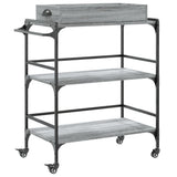 Vidaxl keukentrolley 81,5x41x92,5 cm bewerkt hout grijs sonoma eiken
