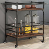 Vidaxl keukentrolley 82x40x78,5 cm bewerkt hout bruin eikenkleurig