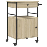 Vidaxl keukentrolley 56x43x89,5 cm bewerkt hout sonoma eikenkleurig