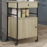 Vidaxl keukentrolley 56x43x89,5 cm bewerkt hout sonoma eikenkleurig