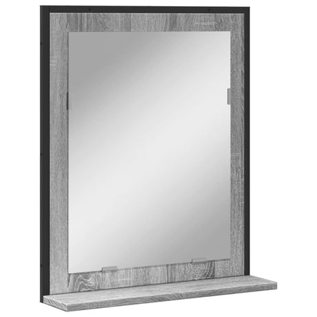 Vidaxl badkamerspiegel met schap 50x12x60 cm hout grijs sonoma eiken