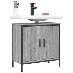 Vidaxl wastafelkast 60x30x60 cm bewerkt hout grijs sonoma eikenkleurig