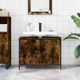 Vidaxl badkamerkast 80x30x60 cm bewerkt hout gerookt eikenkleurig