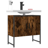 Vidaxl badkamerkast 60x33x60 cm bewerkt hout gerookt eikenkleurig