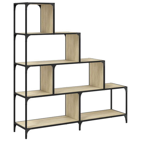 Vidaxl boekenkast 4-laags 139x33,5x149 cm bewerkt hout sonoma eiken