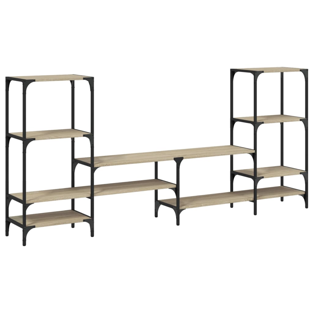 Vidaxl tv-meubel 206,5x28,5x95 cm bewerkt hout sonoma eikenkleurig