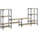 Vidaxl tv-meubel 206,5x28,5x95 cm bewerkt hout sonoma eikenkleurig