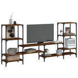 Vidaxl tv-meubel 206,5x28,5x95 cm bewerkt hout gerookt eikenkleurig