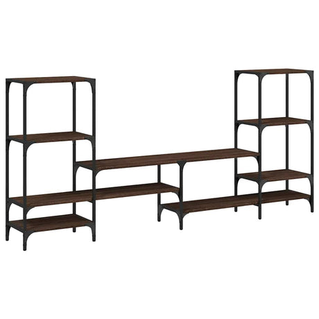 Vidaxl tv-meubel 206,5x28,5x95 cm bewerkt hout bruin eikenkleurig