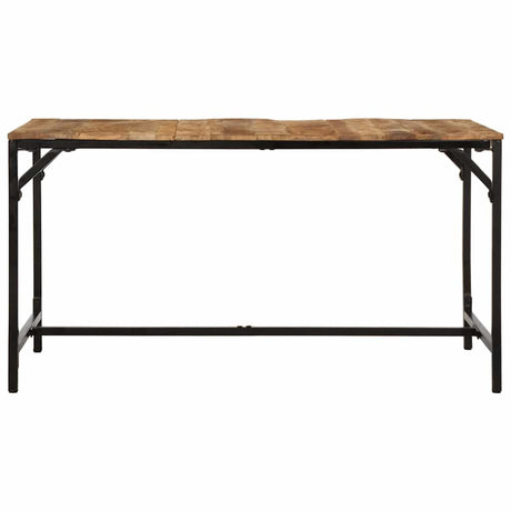 Vidaxl eettafel 140x70x75 cm massief hout ruw mangohout