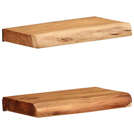 Vidaxl wandschappen 2 st 30x20x3,5 cm massief acaciahout