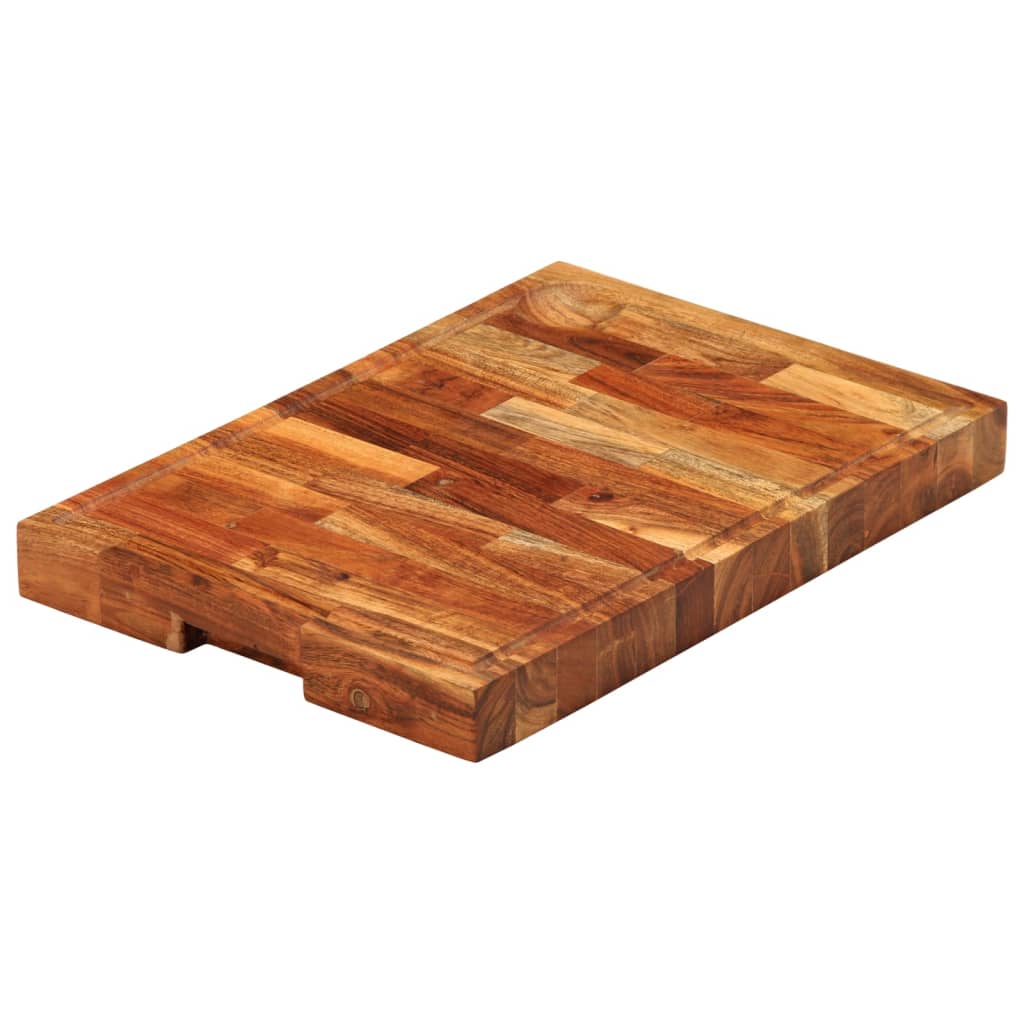 VidaXL Hackblock 42x30x4 cm massives Akazienholz