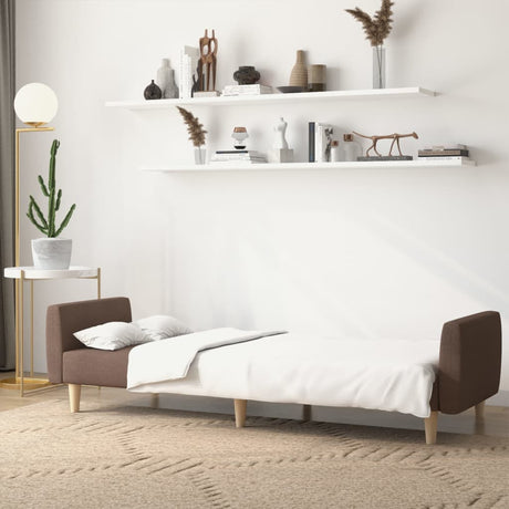 Vidaxl slaapbank 2-zits stof taupe