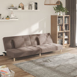 Vidaxl slaapbank 2-zits met 2 kussens stof taupe