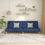 Vidaxl slaapbank 2-zits stof blauw