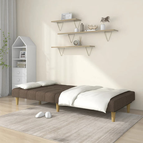 Vidaxl slaapbank 2-zits stof taupe