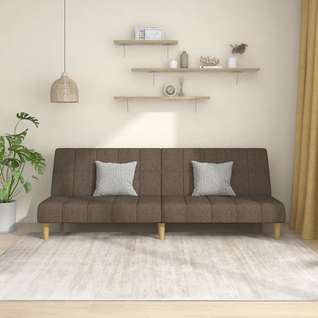 Vidaxl slaapbank 2-zits stof taupe