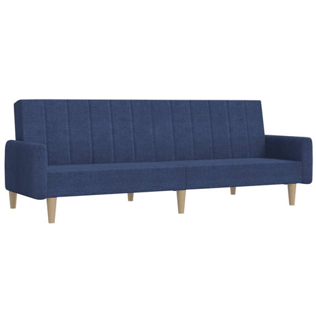 Vidaxl slaapbank 2-zits stof blauw