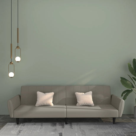 Vidaxl slaapbank 2-zits fluweel lichtgrijs