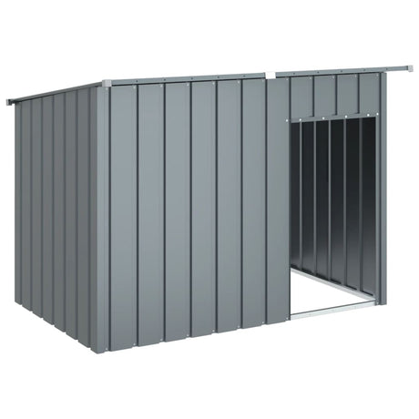 Vidaxxl Hundehütte mit Dach 153x91x110 cm Stahl Anthrazit