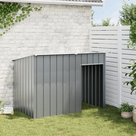 Vidaxxl Hundehütte mit Dach 153x91x110 cm Stahl Anthrazit