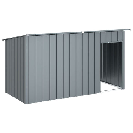 Vidaxxl Hundehütte mit Dach 196x91x110 cm verzinkter Stahl Anthrazit