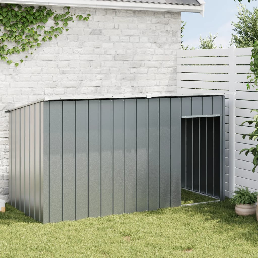 Vidaxxl Hundehütte mit Dach 196x91x110 cm verzinkter Stahl Anthrazit