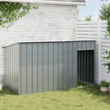 Vidaxxl Hundehütte mit Dach 196x91x110 cm verzinkter Stahl Anthrazit
