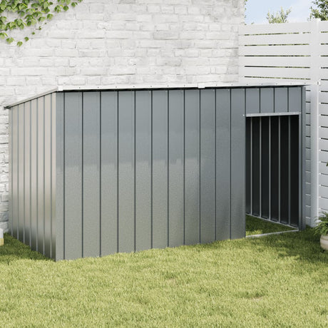 Vidaxxl Hundehütte mit Dach 196x91x110 cm verzinkter Stahl Anthrazit