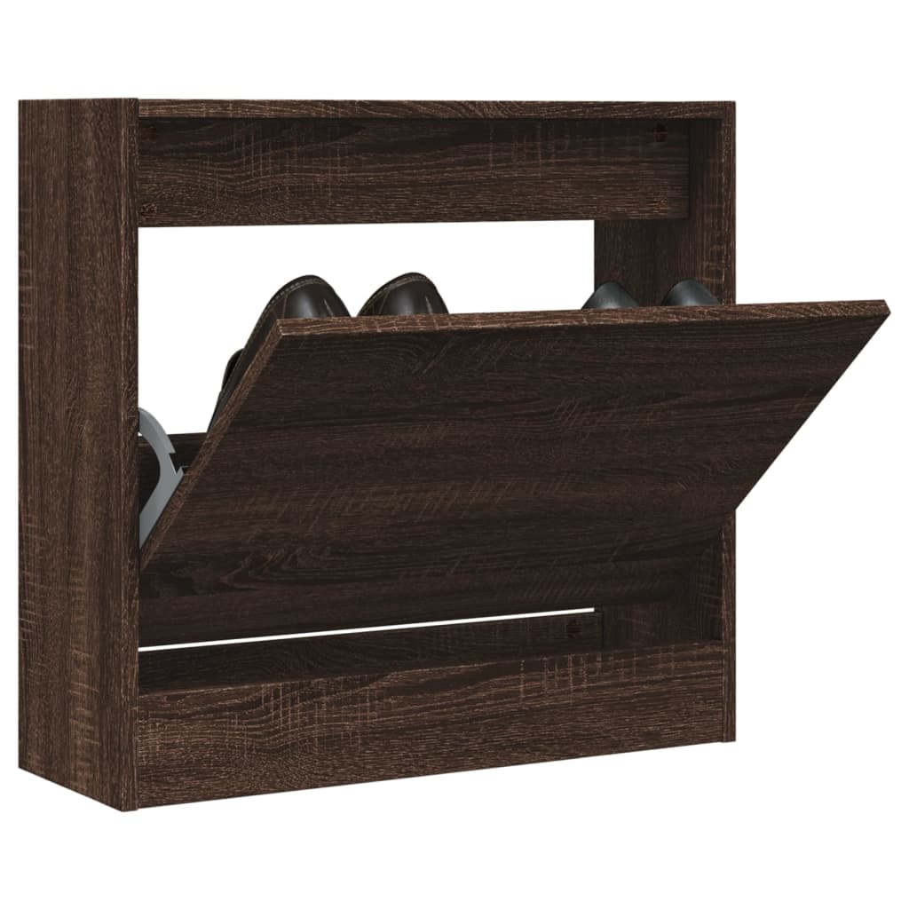 Vidaxx Schuhschrank 60x21x57 cm, fertige Holzfarbe, braune Eiche