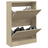 Vidaxx Schuhschrank 60x21x87,5 cm Holzwerkstoff Sonoma-Eiche-farbig