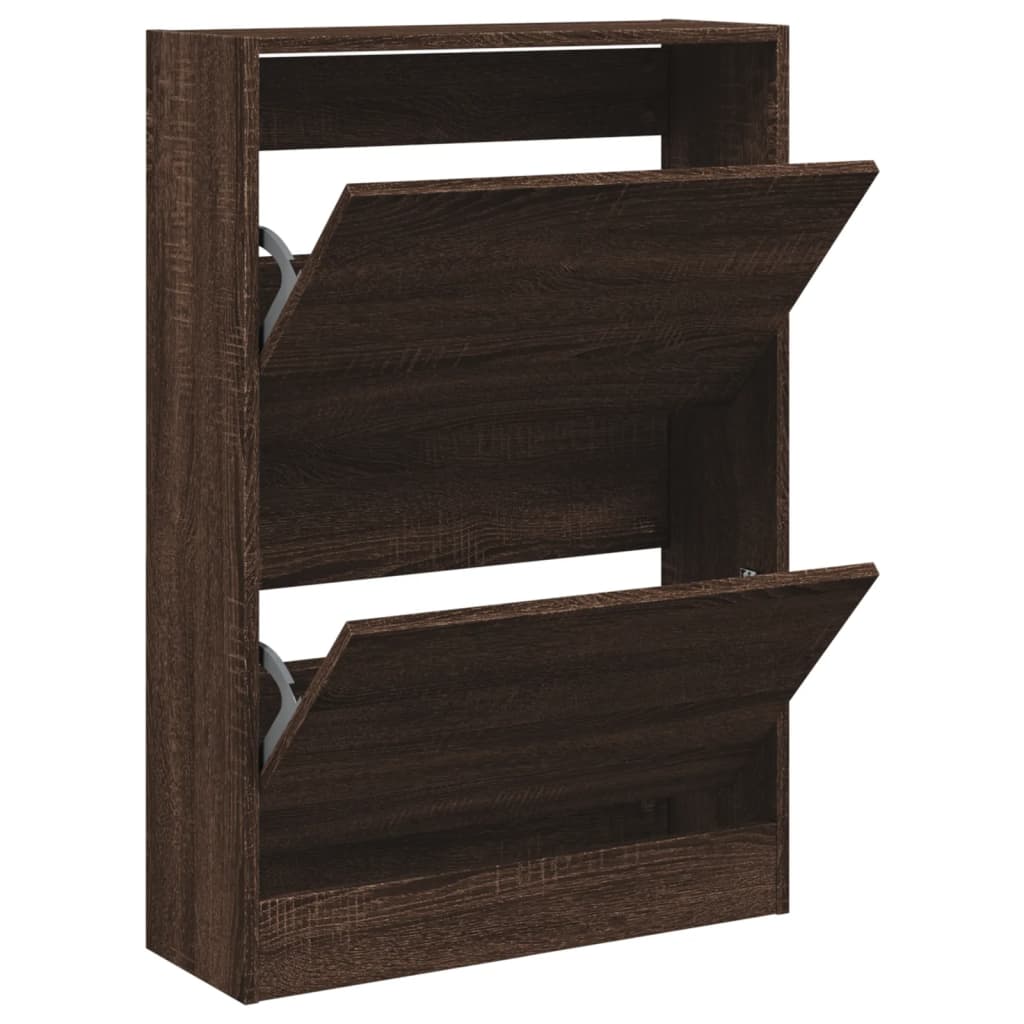 Vidaxx Schuhschrank 60x21x87,5 cm, fertige Holzfarbe, braune Eiche