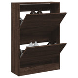 Vidaxx Schuhschrank 60x21x87,5 cm, fertige Holzfarbe, braune Eiche