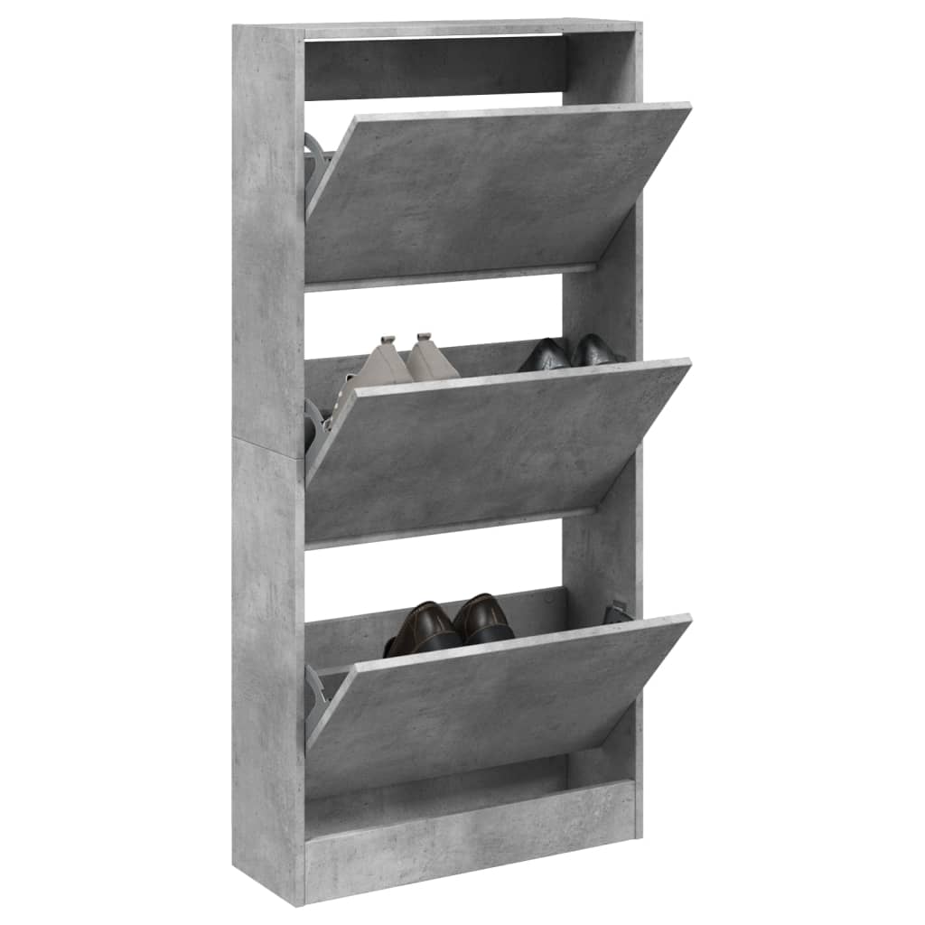 Vidaxx Schuhschrank 60x21x125,5 cm Holzwerkstoff betongrau