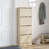 VidaXL Schuhschrank 60x21x163,5 cm Holzwerkstoff Sonoma-Eiche