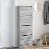 VidaXL Schuhschrank 60 x 21 x 163,5 cm, Holzwerkstoff, graue Sonoma-Eiche