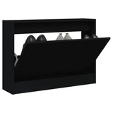 Vidaxx Schuhschrank 80x21x57 cm lackiertes Holz schwarz