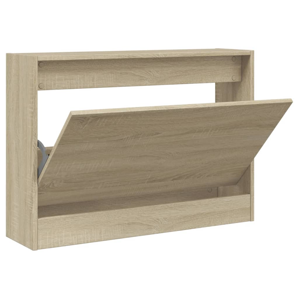 VidaXL Schuhschrank 80x21x57 cm Holzwerkstoff Sonoma-Eiche-farbig