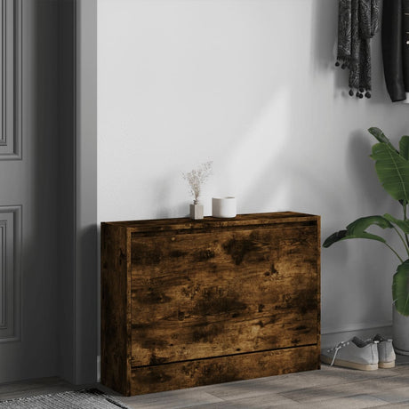 Vidaxx Schuhschrank 80x21x57 cm verarbeitetes Holz, geräucherte Eiche