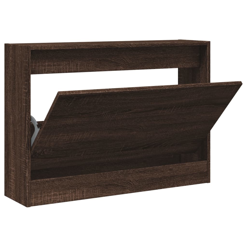 Vidaxx Schuhschrank 80x21x57 cm, fertige Holzfarbe, braune Eiche