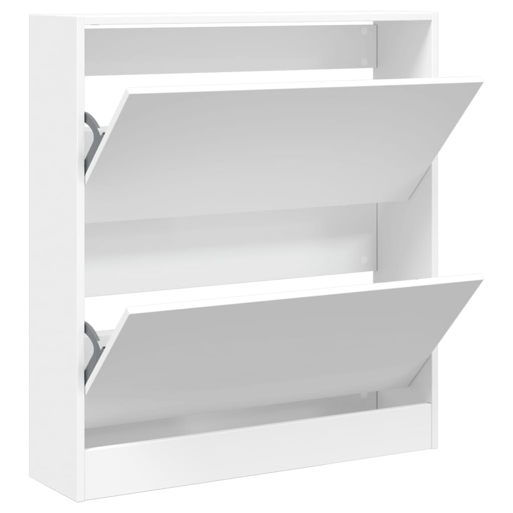 VidaXL Schuhschrank 80x21x87,5 cm Holzwerkstoff weiß