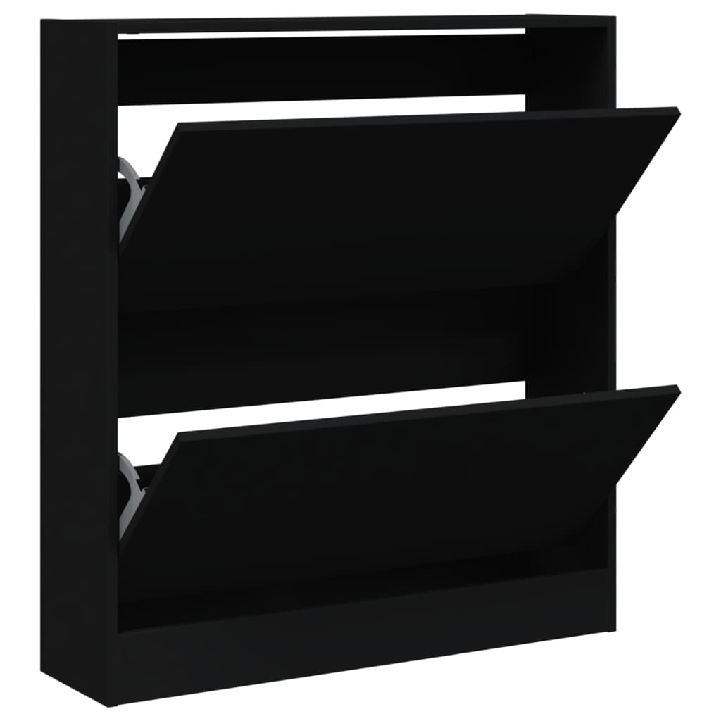 Vidaxx Schuhschrank 80x21x87,5 cm lackiertes Holz schwarz