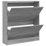 Vidaxx Schuhschrank 80x21x87,5 cm, Holzwerkstoff, Farbe Sonoma-Eiche grau